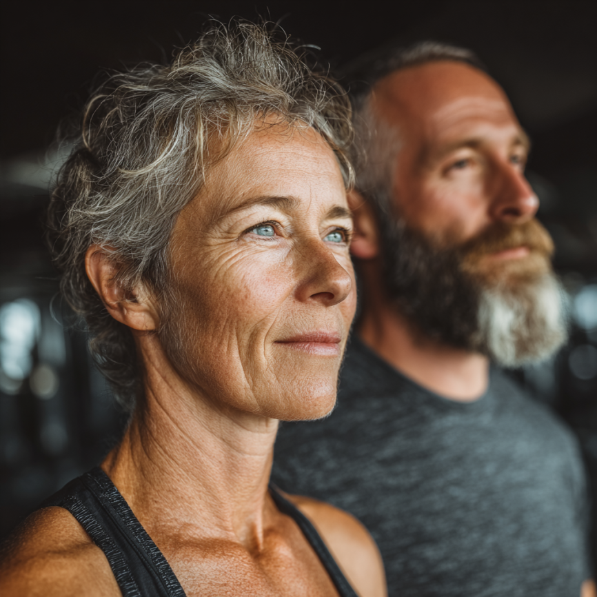 Активні люди похилого віку займаються спортом